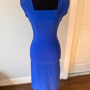 Bettie Page One-Shoulder Blue Dress